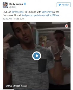 Wendy's got 300,000 views of a guy making a burger on Periscope. Turns out that hamburgers and influencers are a match made in heaven, at least as far as live streaming goes. Click on the above image to read the full article on Digiday.