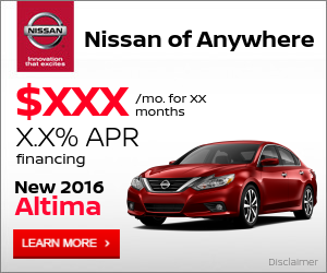 Mock Nissan Car Dynamic Display Advertisement