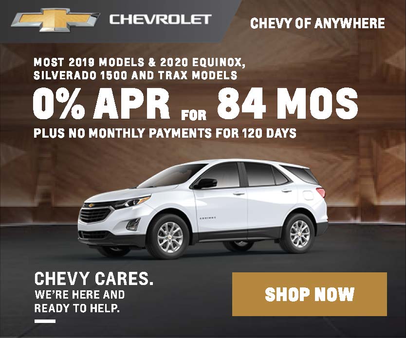 Chevy of Anywhere, Chevy Cares Incentive Example Ad