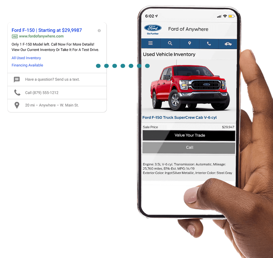 Connect Ready-to-Buy Shoppers to Your Vehicles